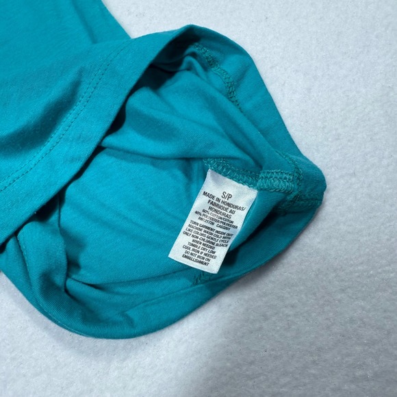 Aeropostale NY Graphic Tee Women's S Teal Turquoise Short Sleeve Casual Top - Picture 3 of 5